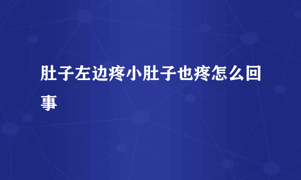 肚子左边疼小肚子也疼怎么回事