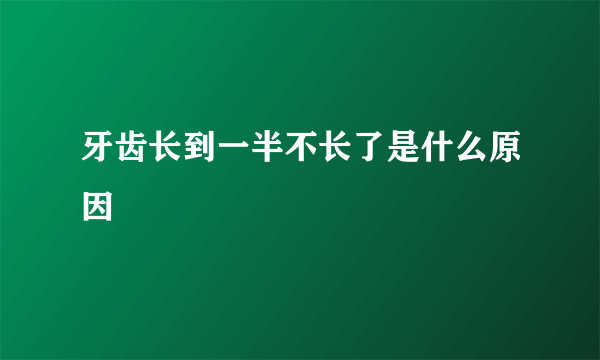 牙齿长到一半不长了是什么原因