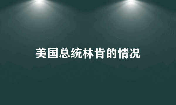 美国总统林肯的情况