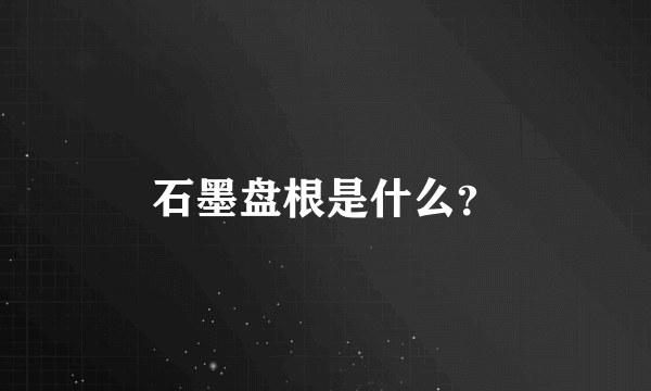 石墨盘根是什么？