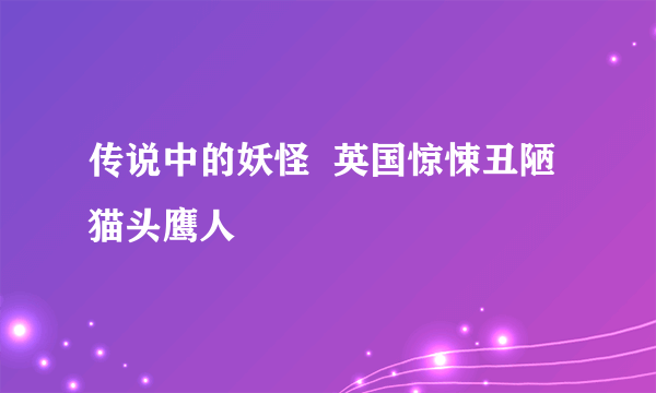 传说中的妖怪  英国惊悚丑陋猫头鹰人