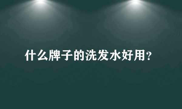 什么牌子的洗发水好用？