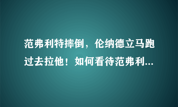 范弗利特摔倒，伦纳德立马跑过去拉他！如何看待范弗利特在猛龙的地位？