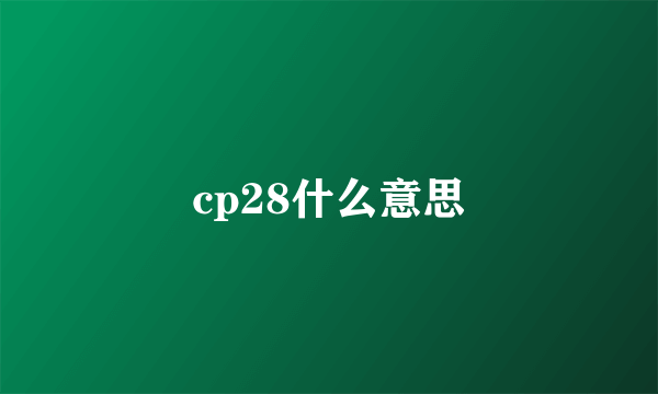 cp28什么意思