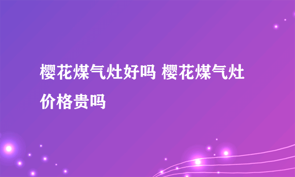 樱花煤气灶好吗 樱花煤气灶价格贵吗