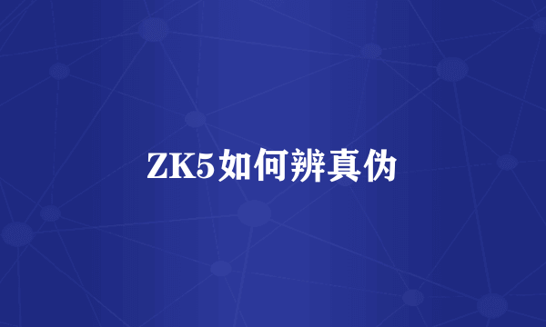 ZK5如何辨真伪