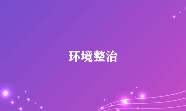 环境整治