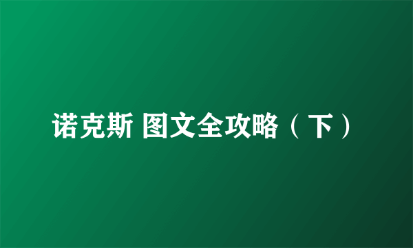 诺克斯 图文全攻略（下）