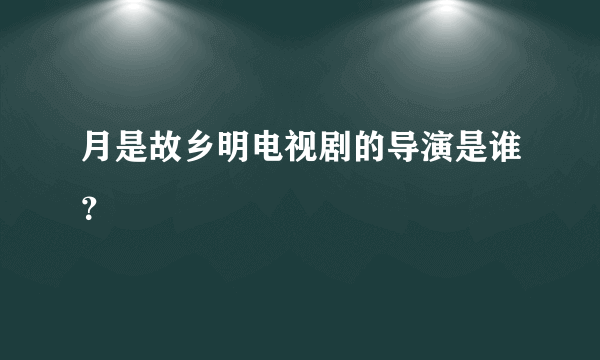 月是故乡明电视剧的导演是谁？