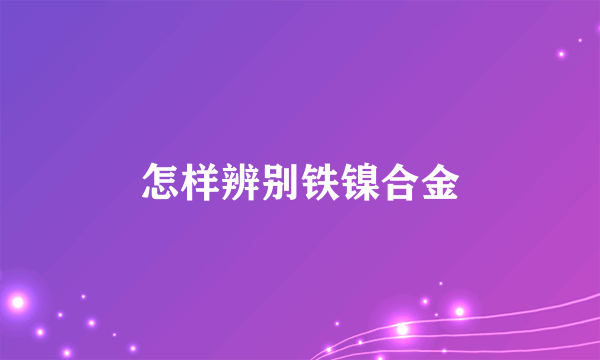 怎样辨别铁镍合金