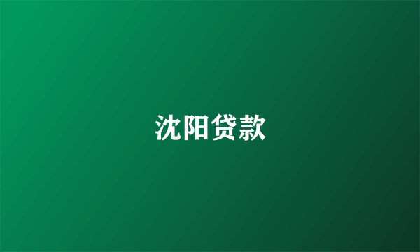 沈阳贷款