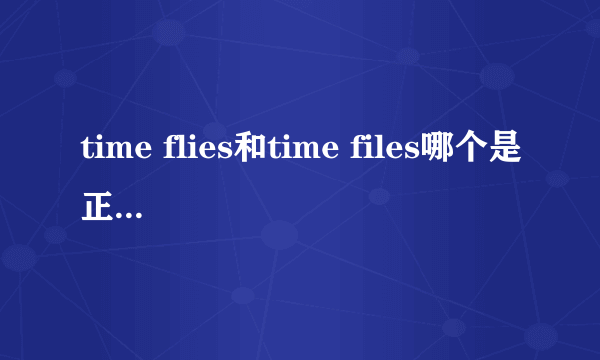 time flies和time files哪个是正确的？为什么？