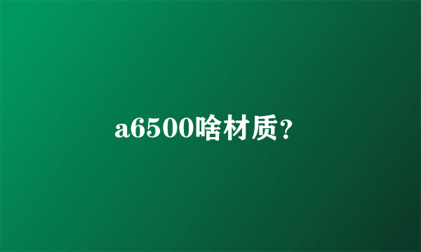 a6500啥材质？