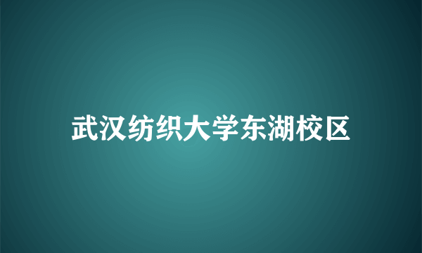 武汉纺织大学东湖校区