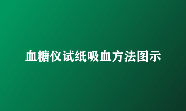 血糖仪试纸吸血方法图示