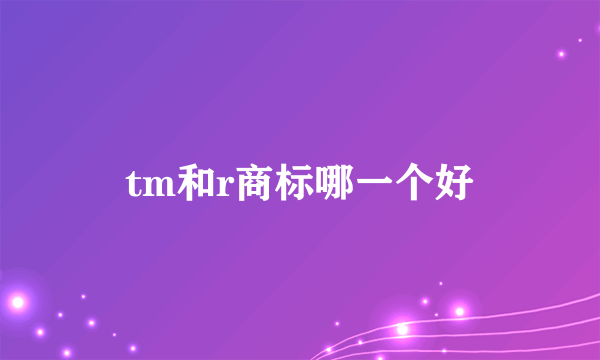 tm和r商标哪一个好